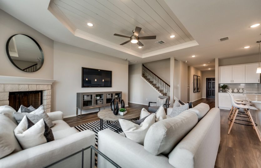 Tray ceiling in gathering room