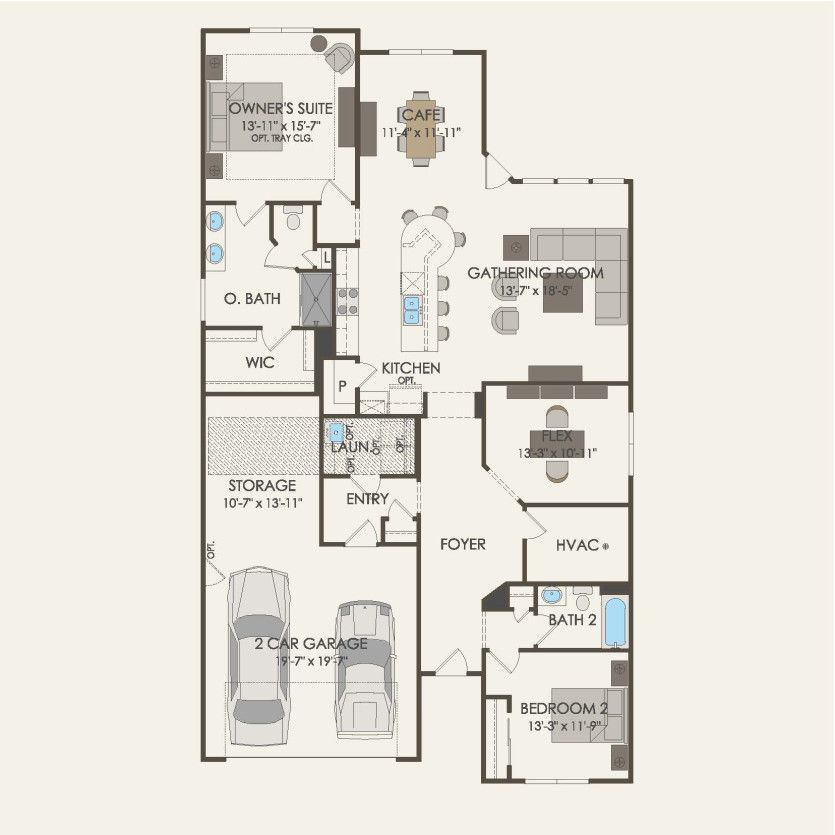 First Floor 2 br / 2 ba