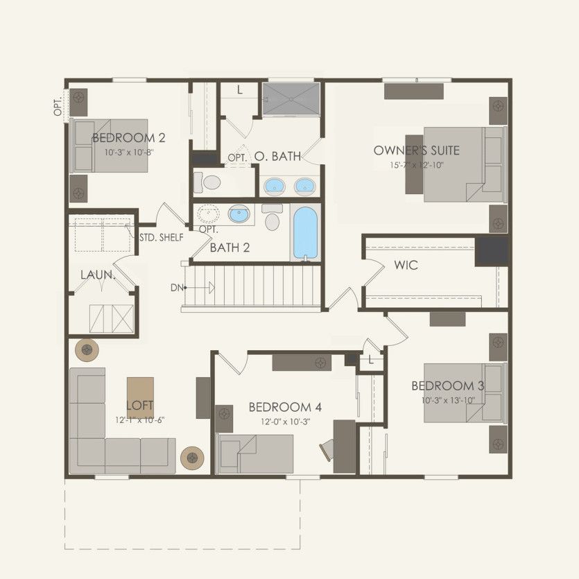 Second Floor 4 br / 2.5 ba