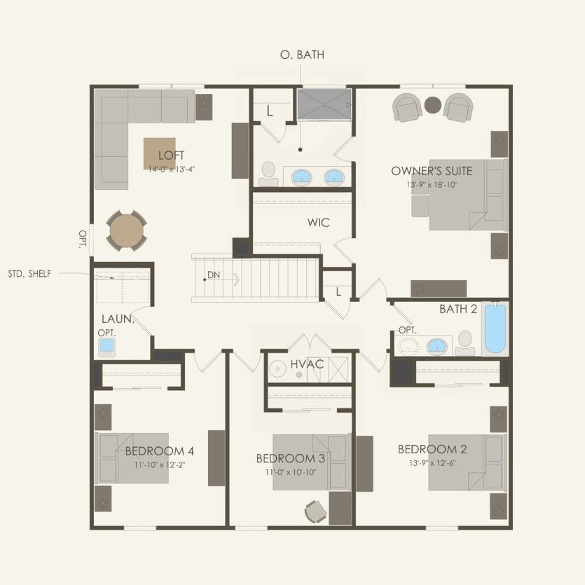 Second Floor 4 br / 2.5 ba