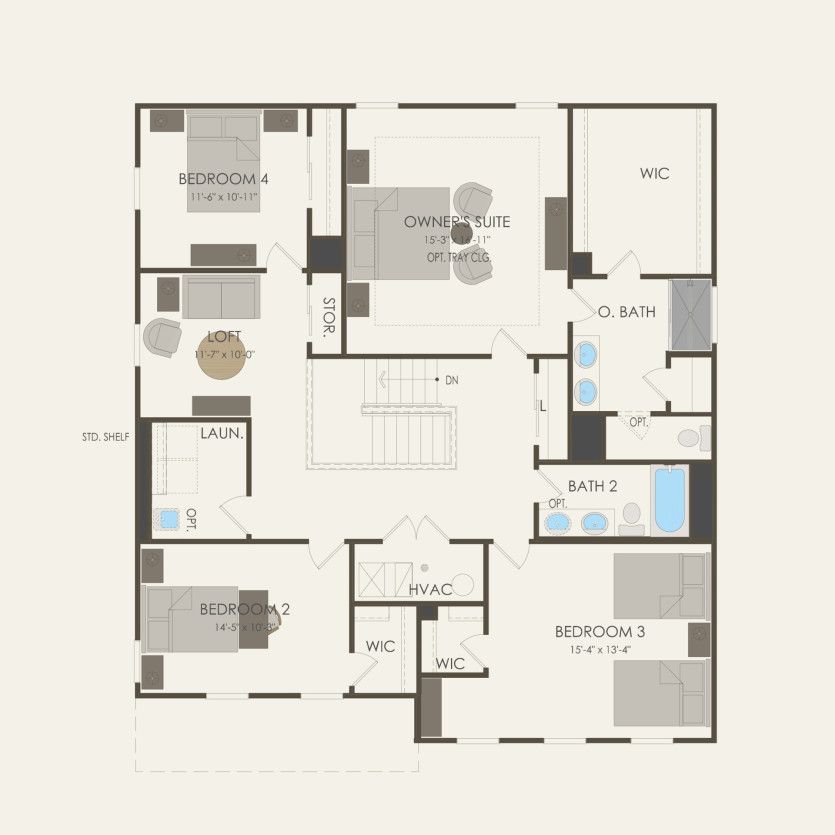 Second Floor 4 br / 2.5 ba