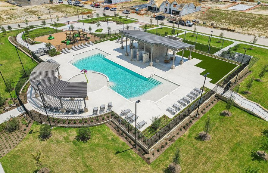 Aerial view of amenities