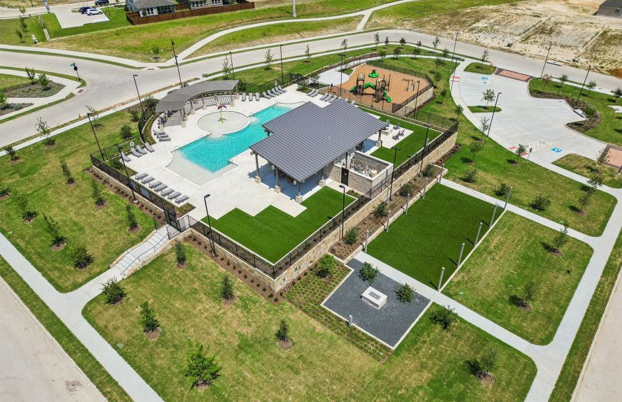 Aerial view of amenities