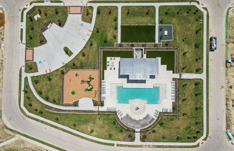 Aerial view of amenities