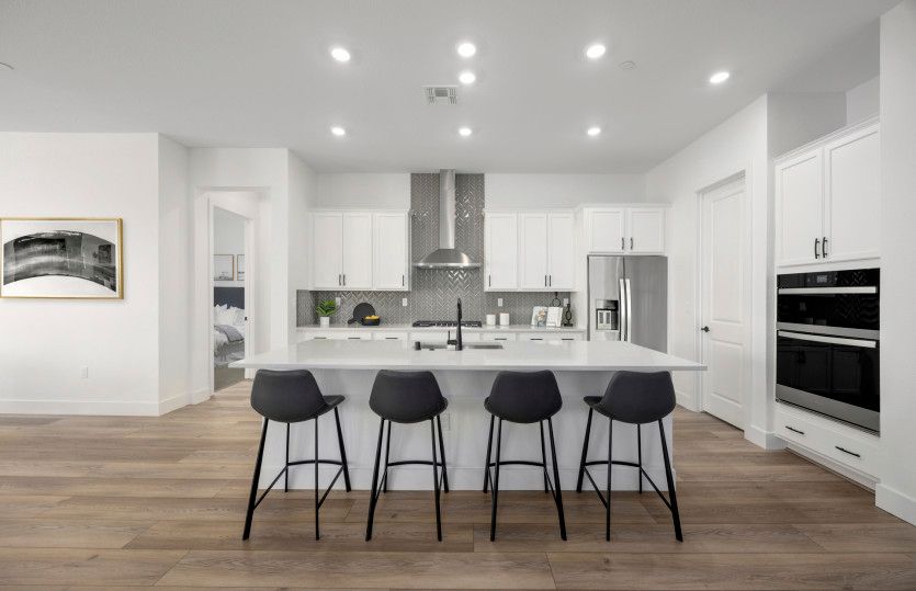 Luxurious kitchen with large center island