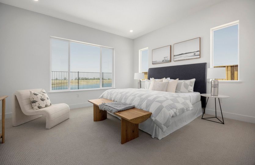 Spacious owner's suite bedroom
