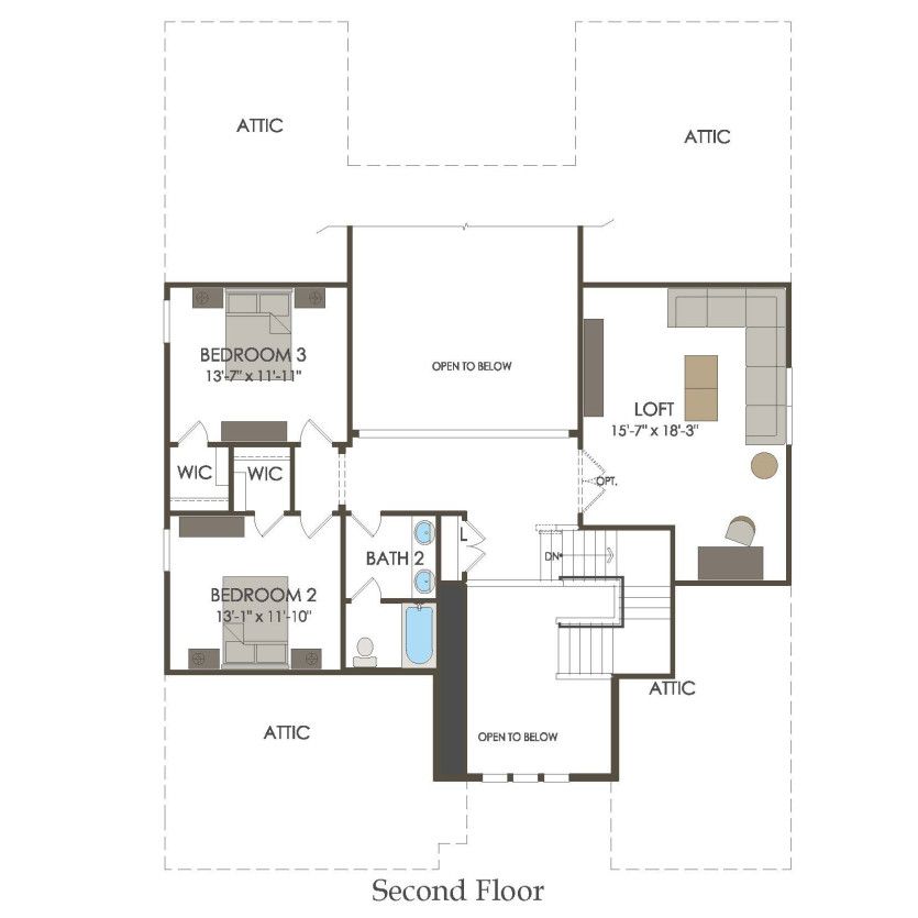 Second Floor 3 br / 2.5 ba