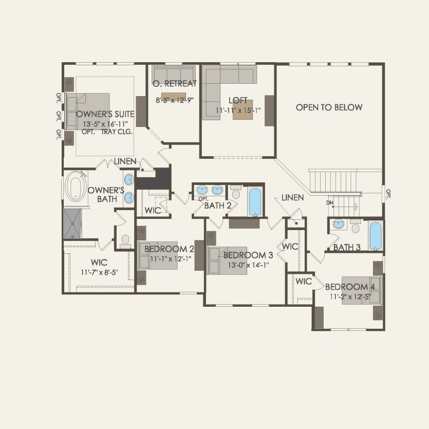 Second Floor 4 br / 3.5 ba