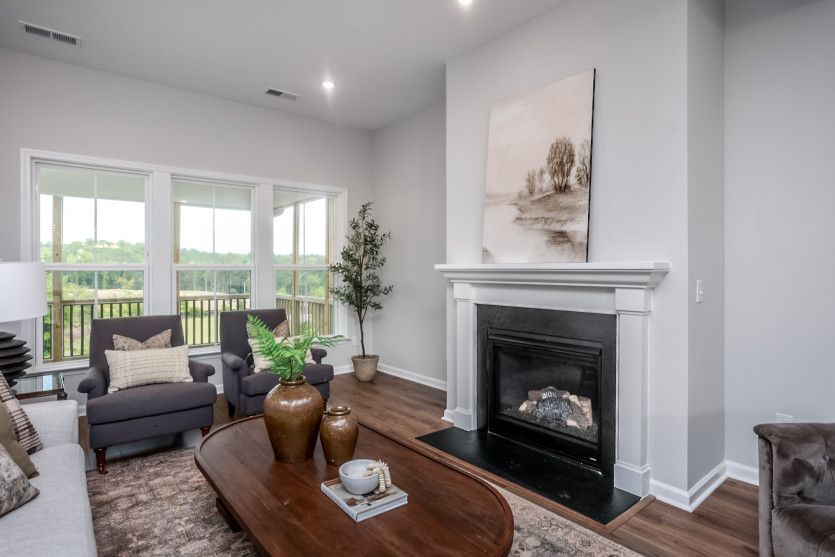 Living Area with Fireplace