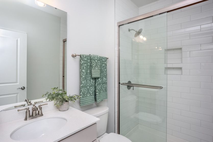 Secondary Bath with Glass Shower