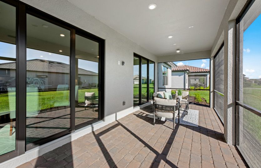 Lanai with pocket sliding glass door