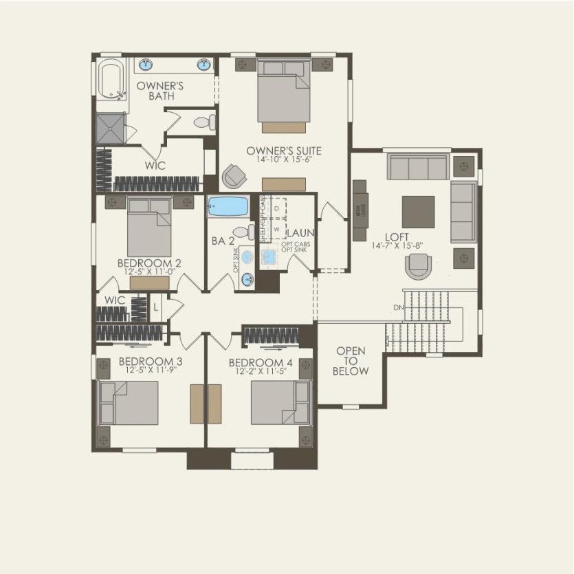 Second Floor 5 br / 3 ba