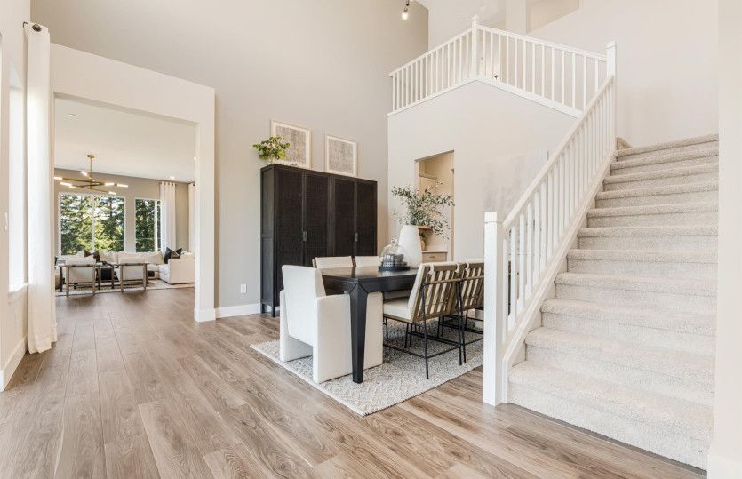 Dining with Double Height Ceilings