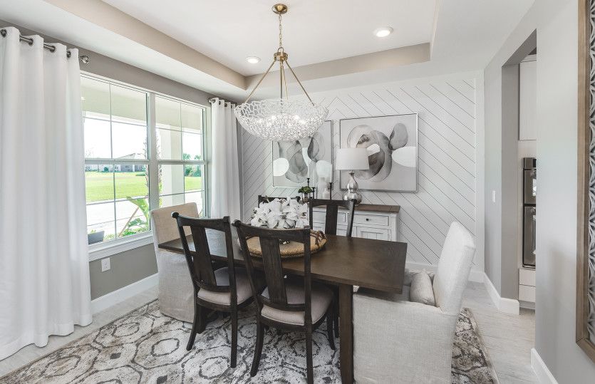 Formal dining room off of foyer