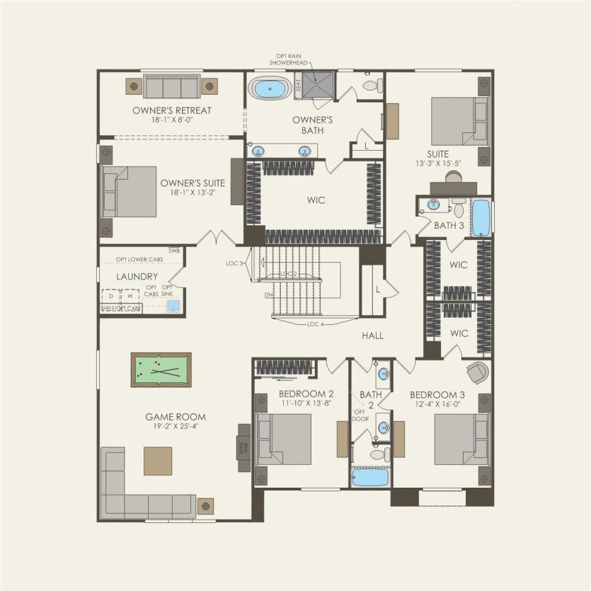 Second Floor 4 br / 3.5 ba