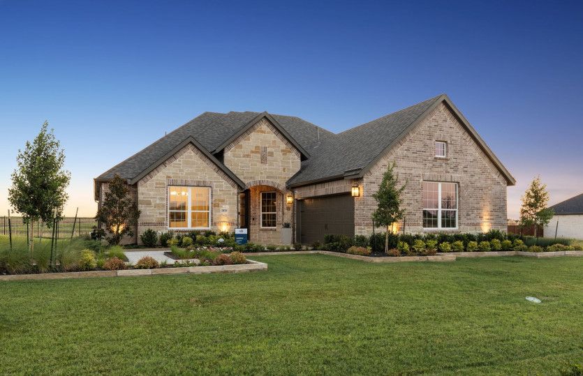 The Cameron, a 2-story new construction home, shown with Home Exterior LS203
