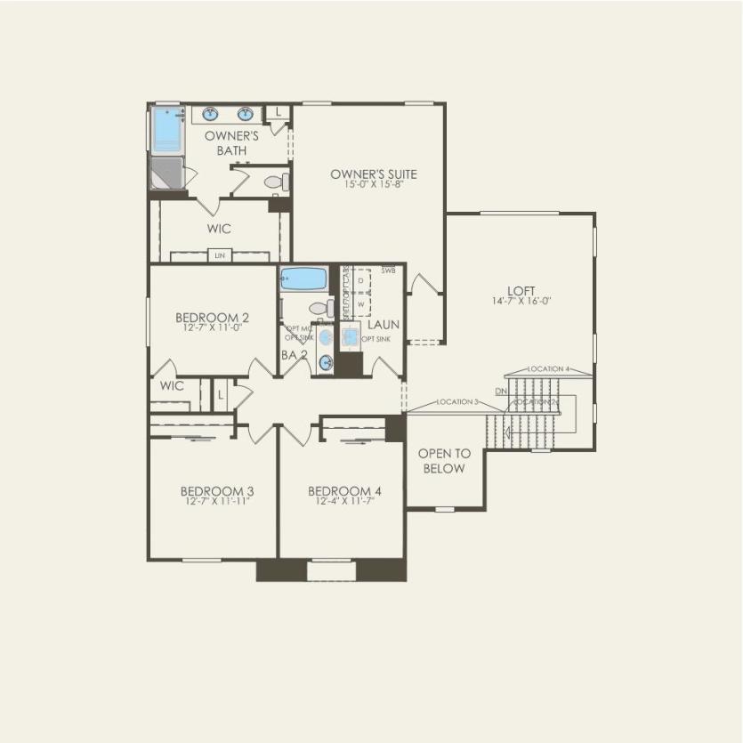 Second Floor 4 br / 2.5 ba