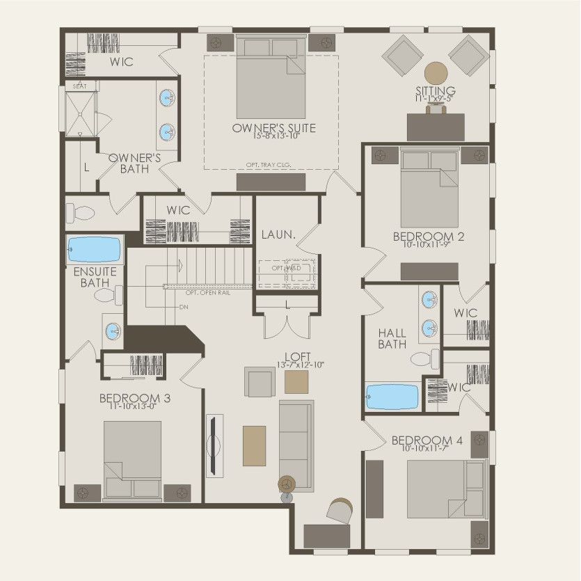 Second Floor 4 br / 3.5 ba