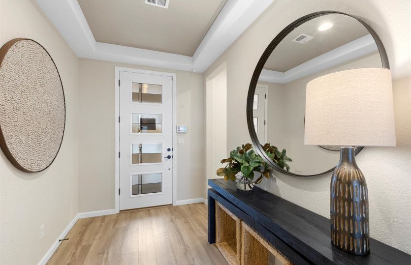 Large, open entryway allows you to feel connected to the rest of the home.