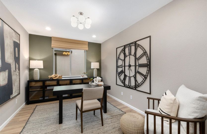 The Parklane den is a flexible room for hobbies or a home office.