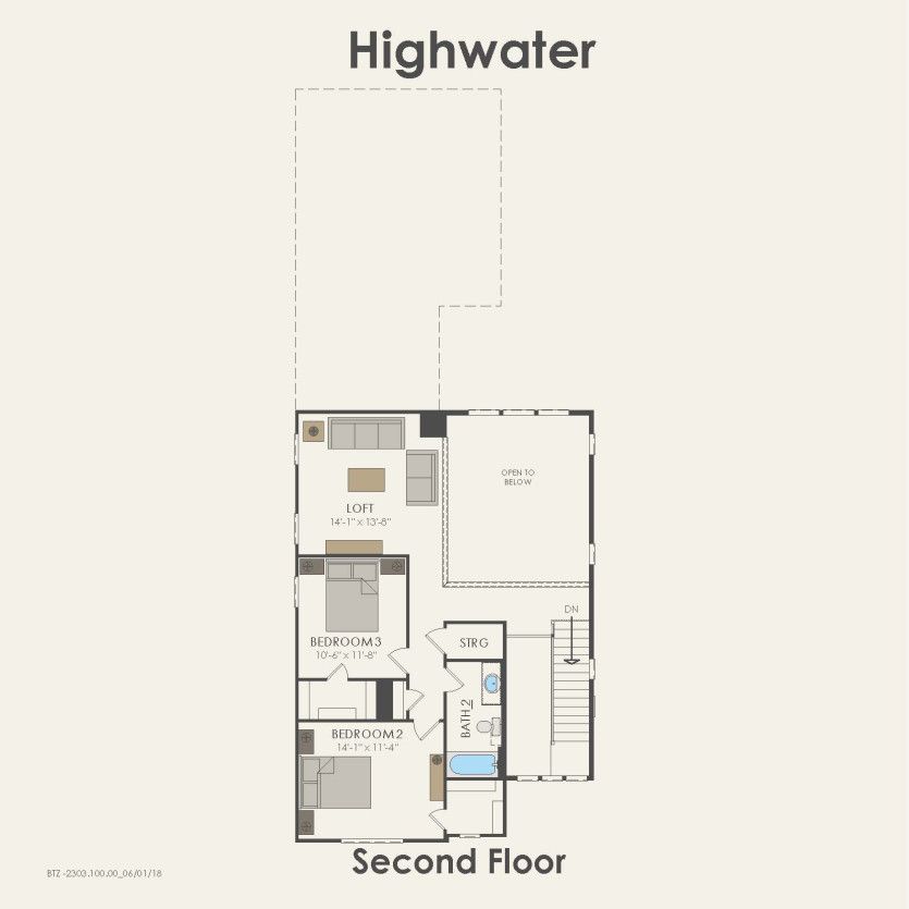 Second Floor 3 br / 2.5 ba