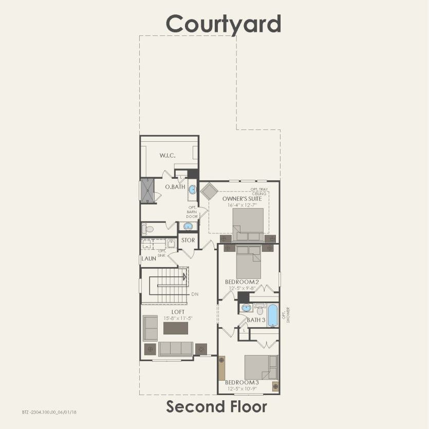 Second Floor 4 br / 3 ba