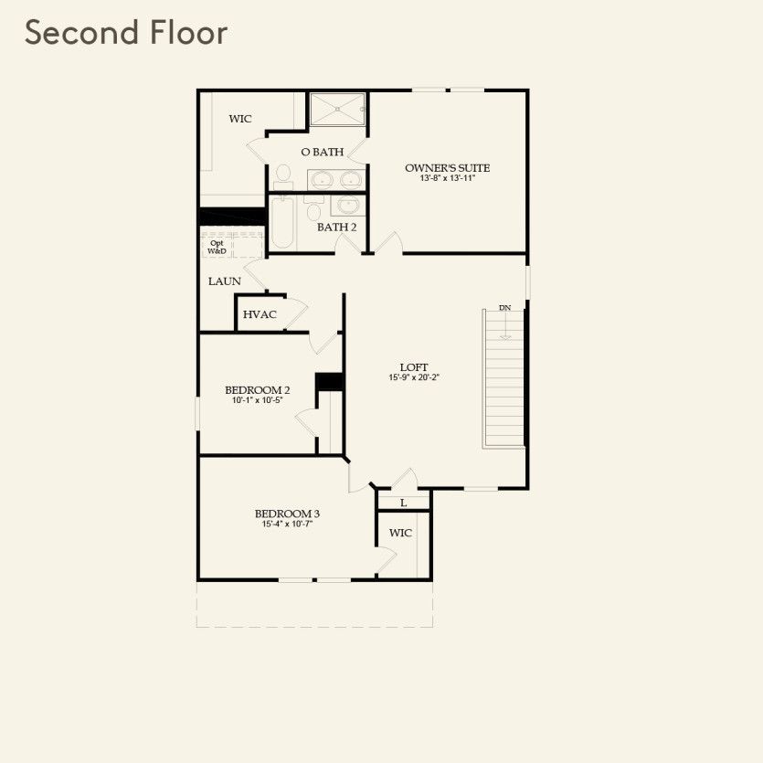 Second Floor 3 br / 2.5 ba