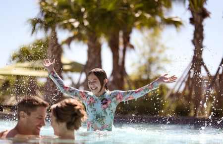 Family Enjoying the Pool
