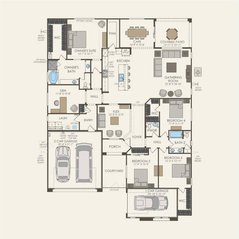 First Floor 4 br / 2.5 ba