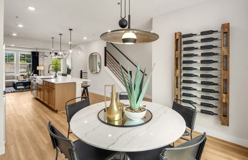 Dining with Outdoor and Kitchen Views