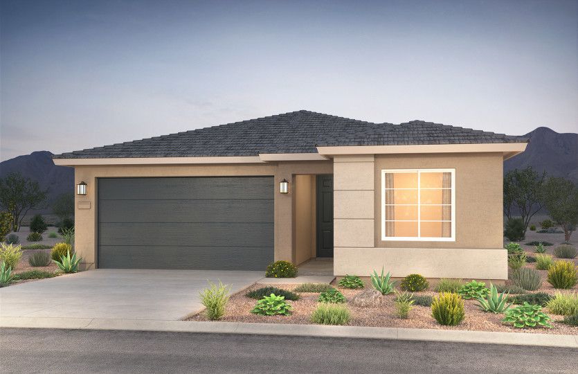 Home Exterior C with contemporary finishes and upgraded flat tile roof
