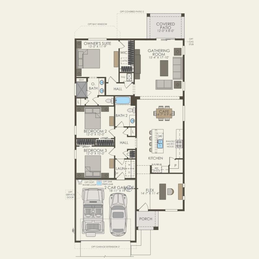 First Floor 3 br / 2 ba