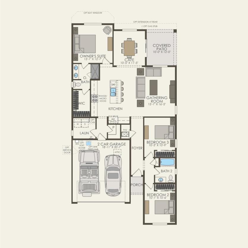 First Floor 3 br / 2 ba