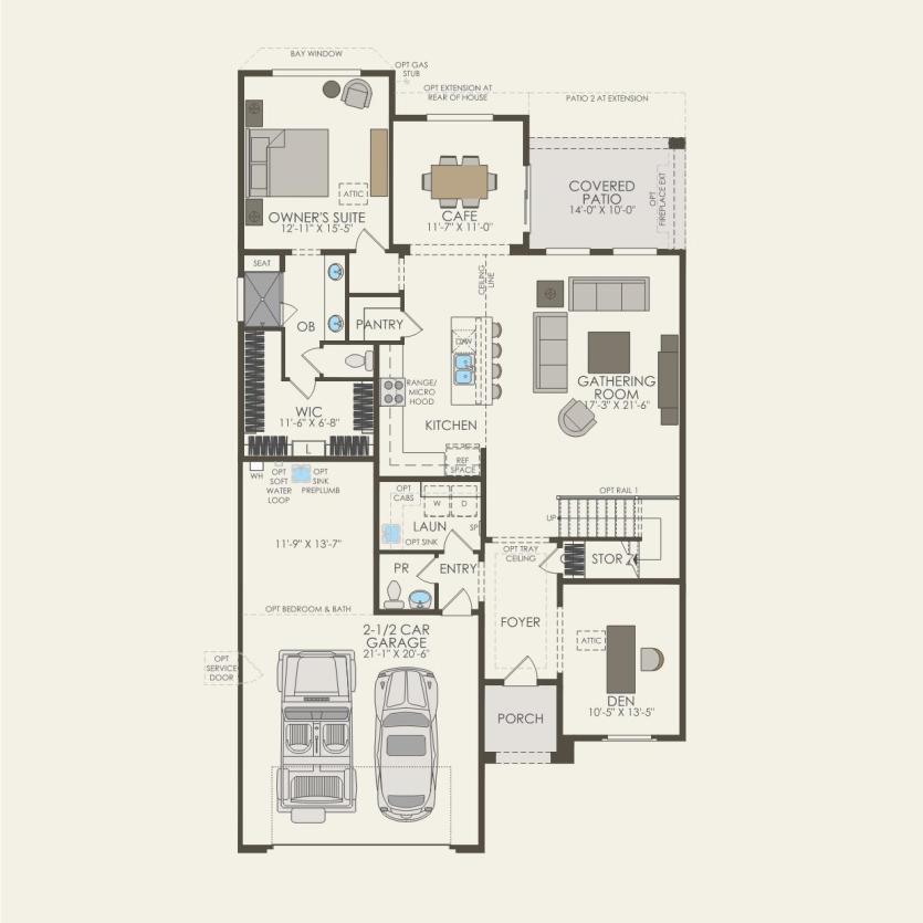 First Floor 4 br / 4.5 ba
