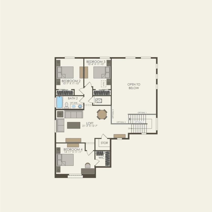 Second Floor 4 br / 4.5 ba