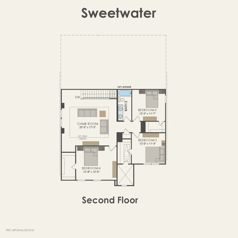 Second Floor 4 br / 2.5 ba
