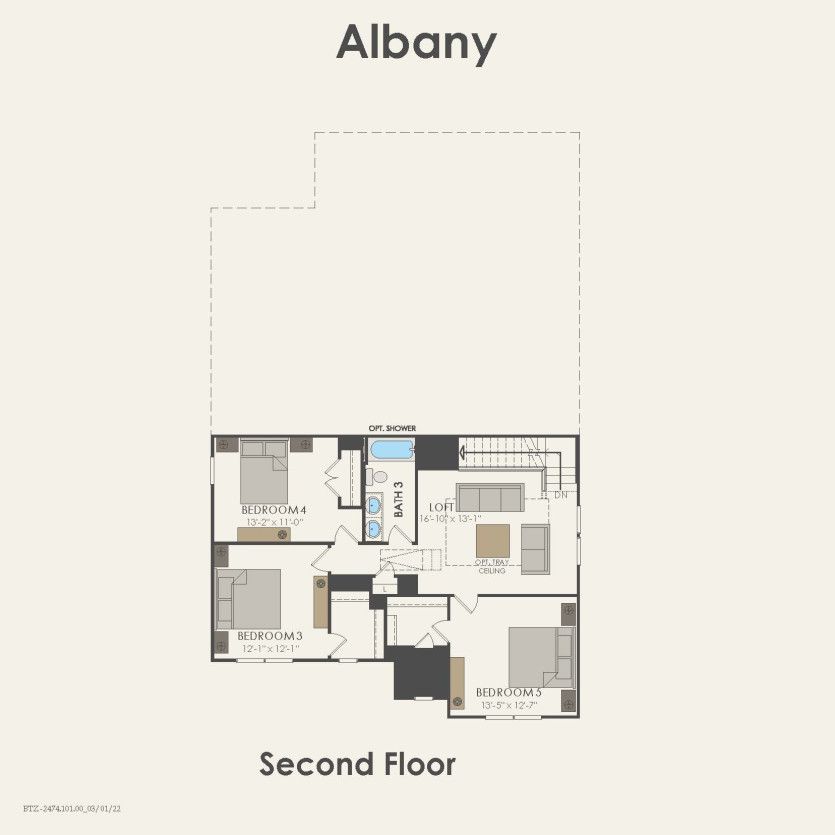 Second Floor 5 br / 3 ba