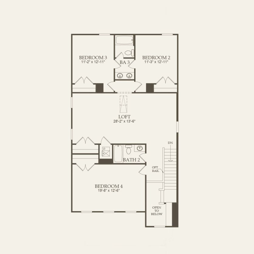 Second Floor 4 br / 3.5 ba