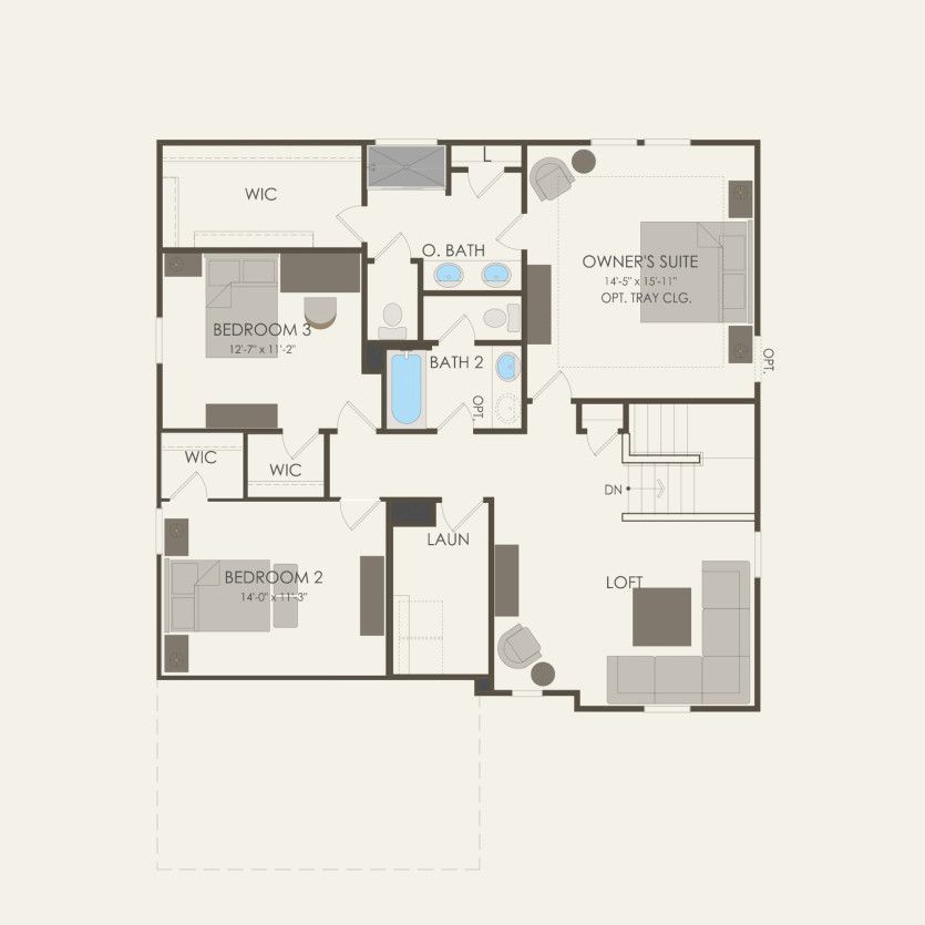 Second Floor 3 br / 2.5 ba