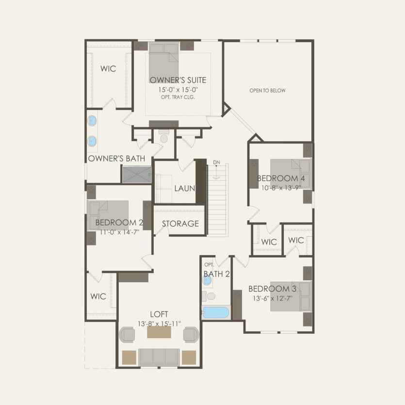 Second Floor 4 br / 2.5 ba