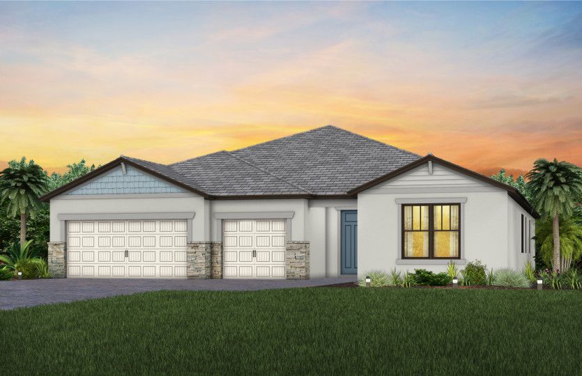 Elevation C1 with optional stone