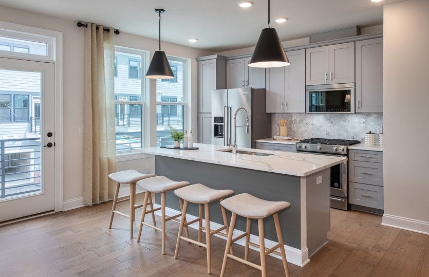 Kitchen with large center island
