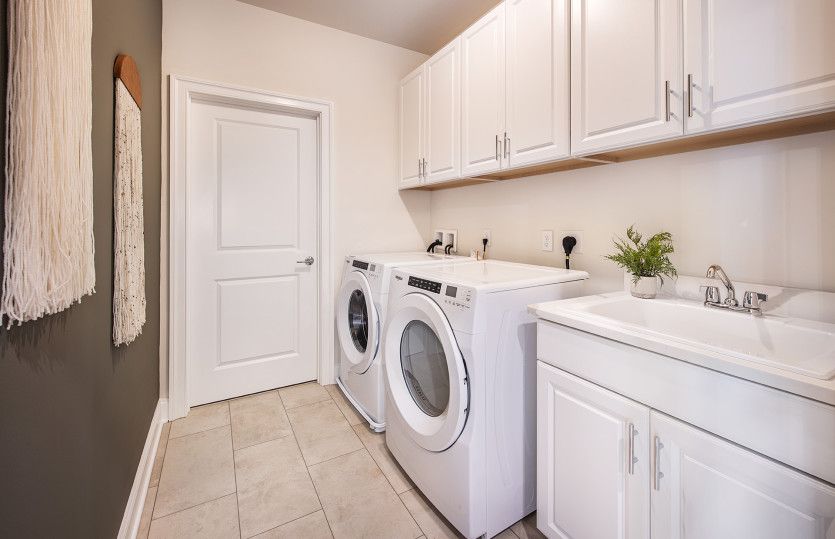 Conveniently located laundry room