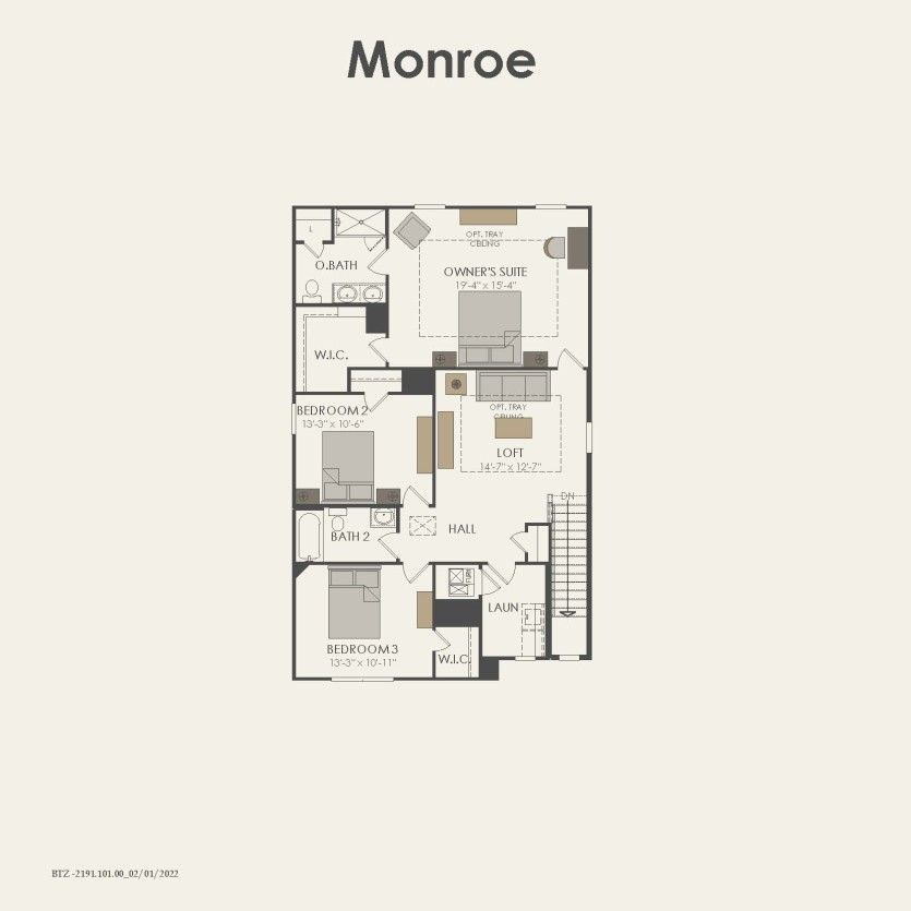 Second Floor 4 br / 3 ba
