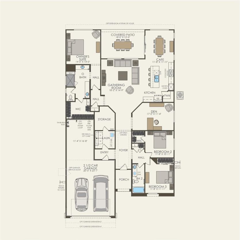 First Floor 3 br / 2 ba