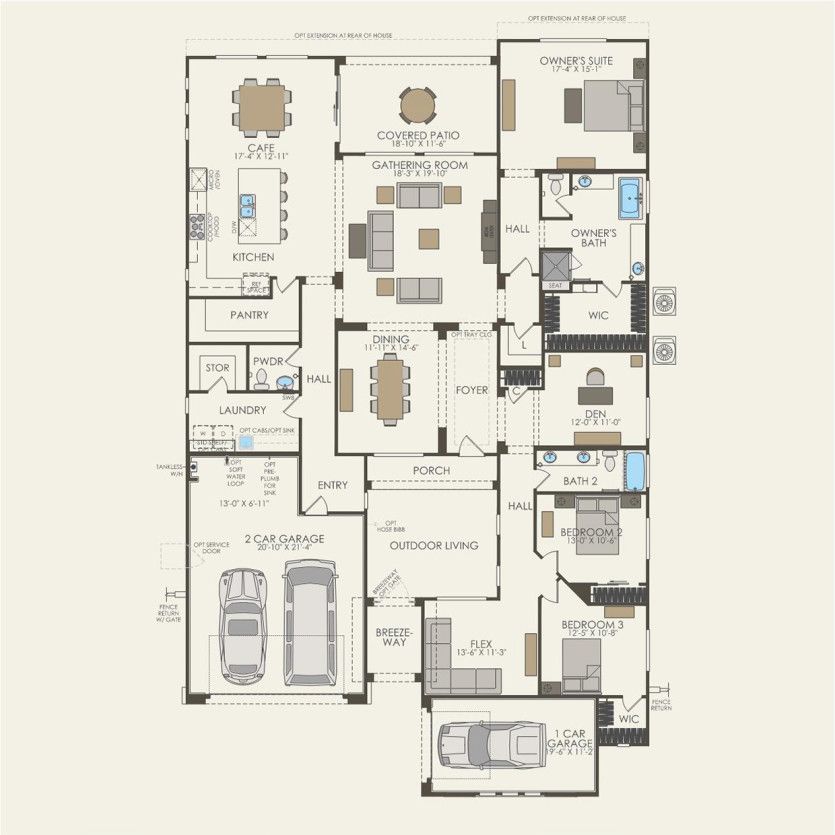 First Floor 3 br / 2.5 ba