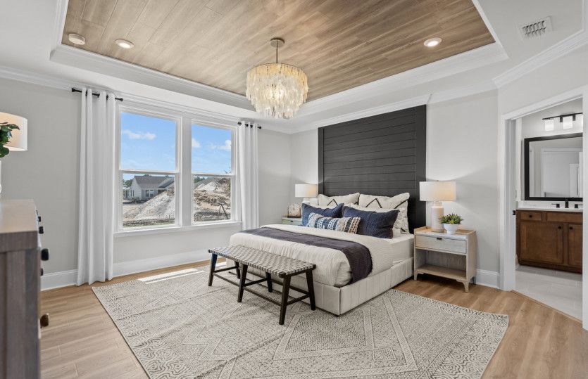 Owners Suite with tray ceiling.