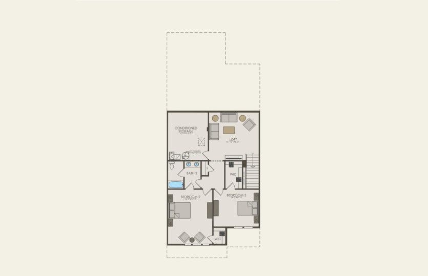Second Floor 3 br / 2.5 ba
