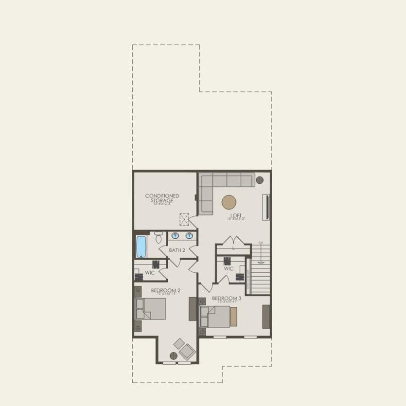 Second Floor 3 br / 2.5 ba