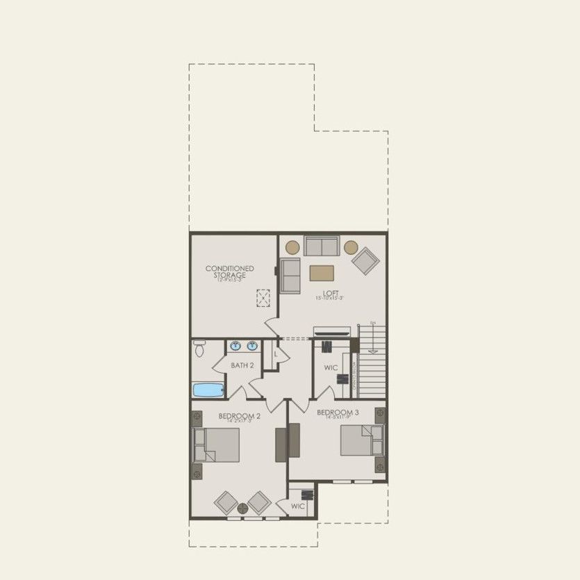 Second Floor 3 br / 2.5 ba